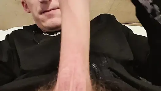 Stretching My Big Uncut Cock