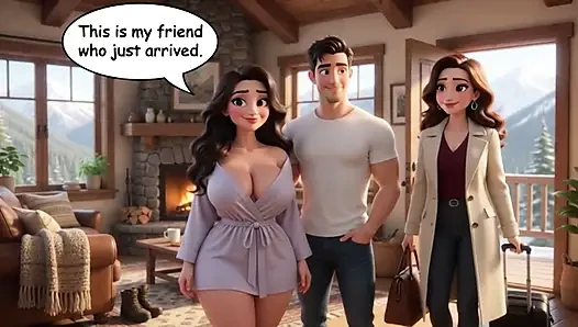 Kevin finds passion with his stepmother during a long winter absence (AI generated)