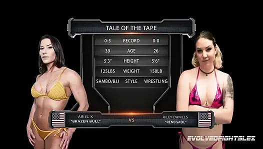 Gulat wanita Ariel x vs riley daniels