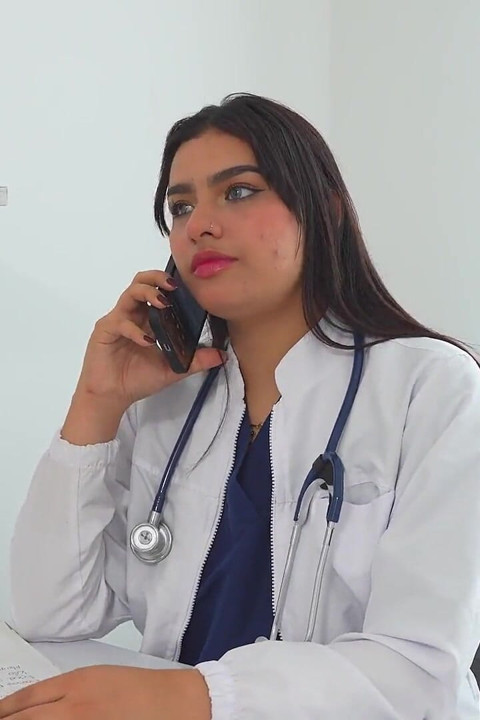 Horny BBW Doctor Gets Turned on While Examining Her Patient and Ends up Fucking Hard on the Exam Table