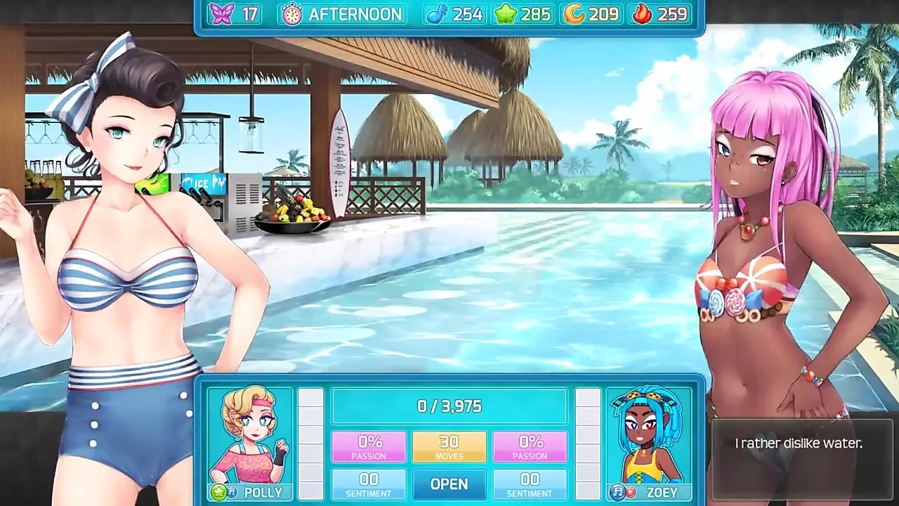 Huniepop 2 - cita doble - parte 13 damas tan cachondas en lencería por Loveskysan