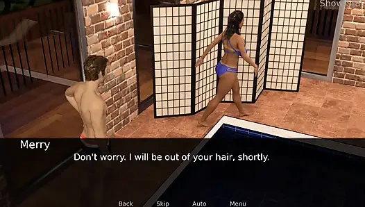 Istri hot proyek, belajar berenang