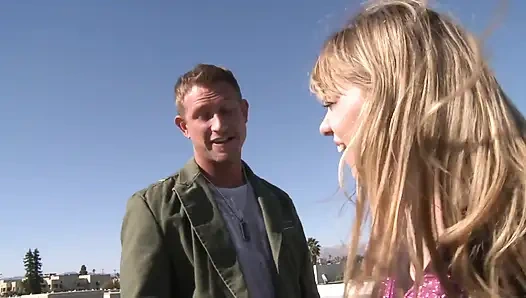 Hot Teen Fucks Her Stepbrother on the Dorm Roof