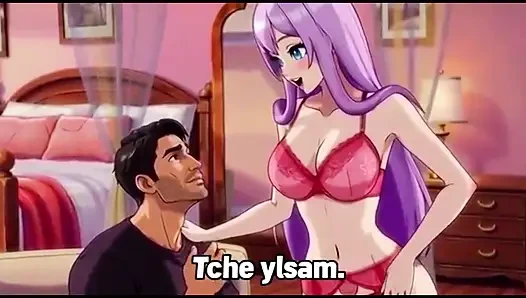 Üvey kız üvey babasını baştan çıkarmak için üvey anne iç çamaşırı giyiyor