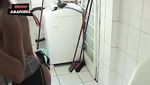 Maid Is Filmed Working Naked