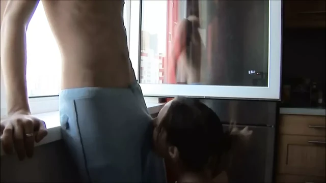 Young couple filmed by friend
