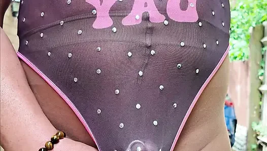 Seksi tulumlu ve külotlu çoraplı ve topuklu seksi travesti kellycd2022