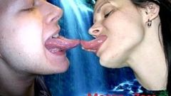 megan zass long tongue kiss
