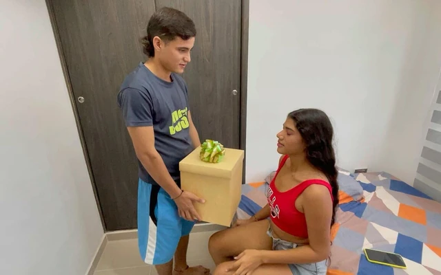 My Big Cock Is My Valentine's Gift To My Shy Stepsister.