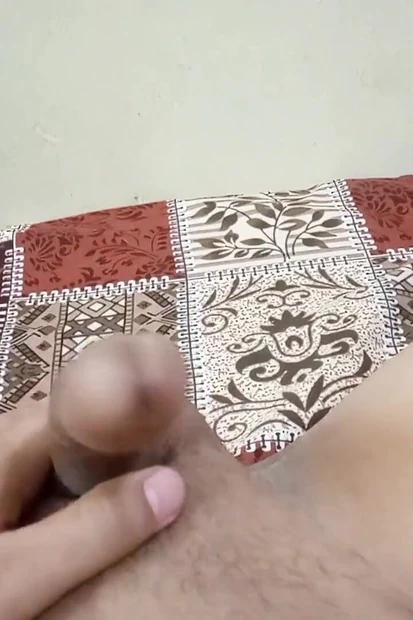 Indian Husband Naked on Bed Showing His Ass and Cock