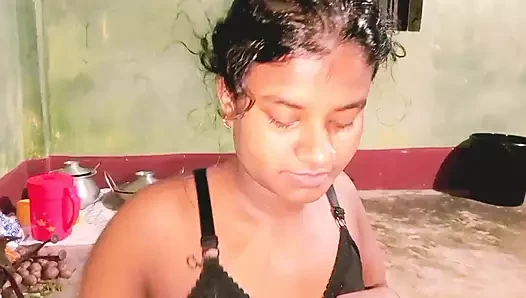 I gave my lover to suck my cock. She sucked my cock very nicely and caressed it.
