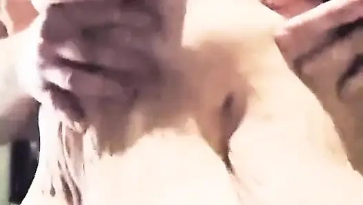 Pusar perutku sempit banget buat kamu ngentot semalam sih!