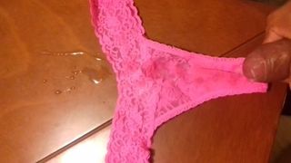 cum in pinks thongs