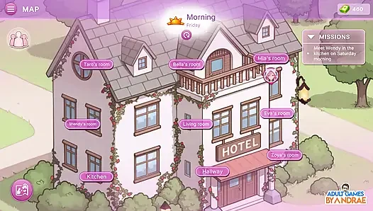Секс-квартира 2: Grand Hotel, геймплей, часть 2 - пикантные встречи с Беллой и Евой