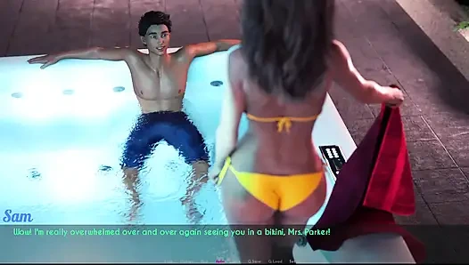 Awam Sophia и Sam Проводят время в хоттубе