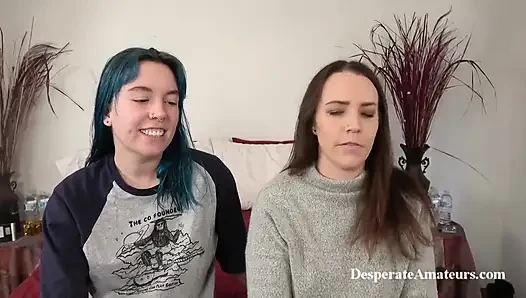 Memek sempit olivia dan alisha si cewek amatir yang putus asa dientot habis-habisan sama kontol besar pria ini
