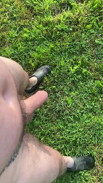 Wank and piss outside