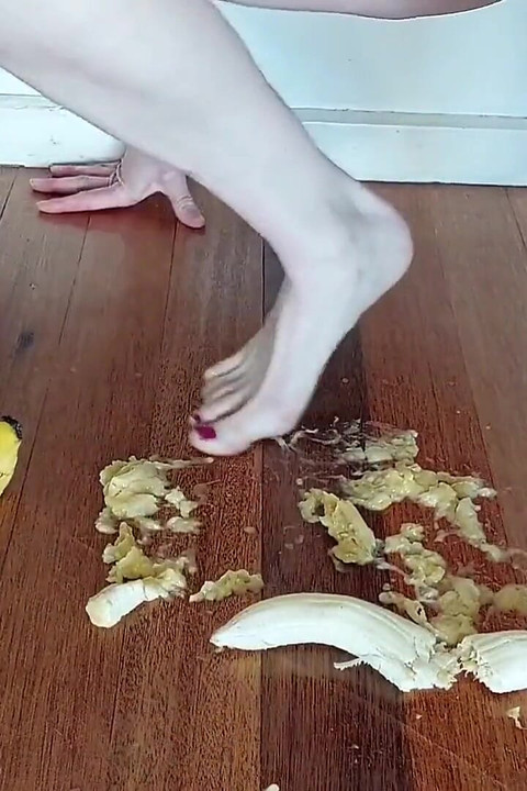 Feet Squishing Banana