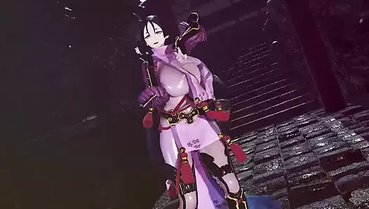 MMD R-18, anime, des filles dansent sexy (clip 95)