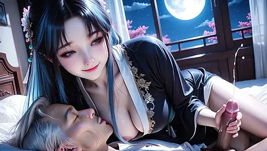 hot traditional Chinese style girl squeezes out your seed