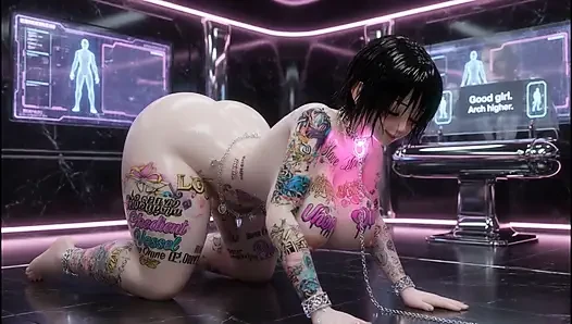 "Lira Loyal Slave - Futuristic High-Tech BDSM Training Chamber 3D Hentai"