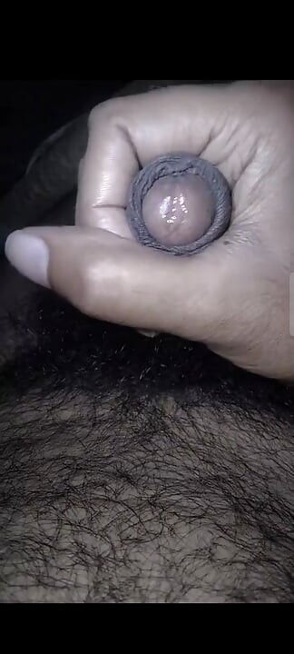 Hard-core college student jerking off precum show