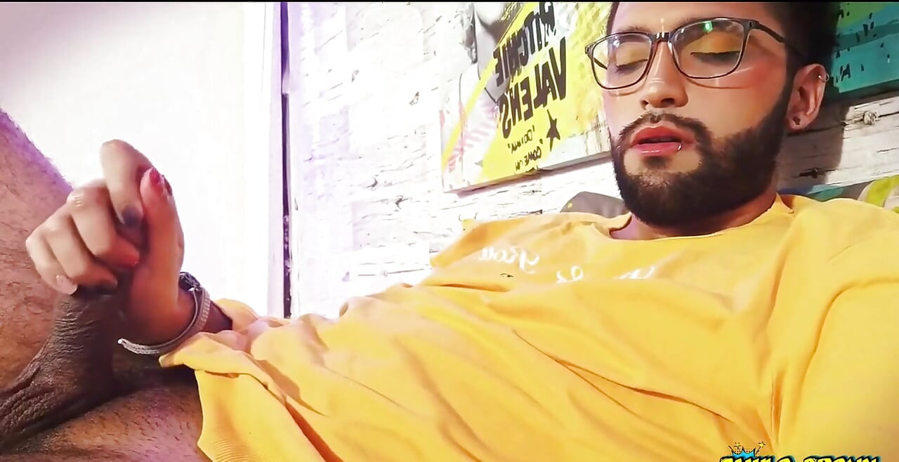 Jerking my big uncut cock until I cum. Would you like me to cum in your ass next?