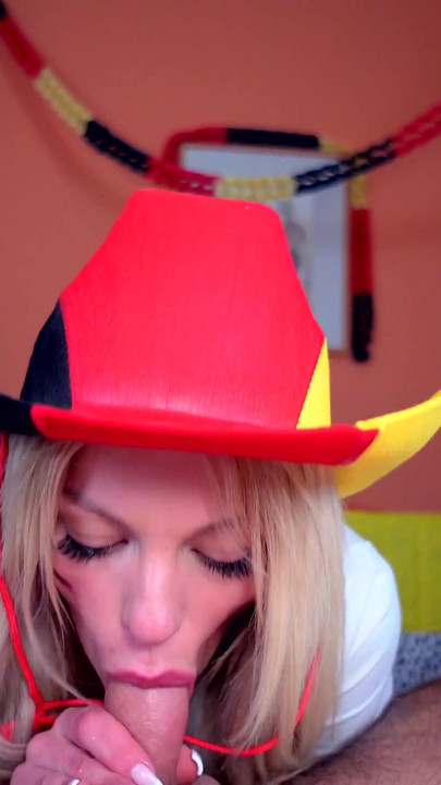 German MILF Watches World Cup with Me to Fuck Afterwards