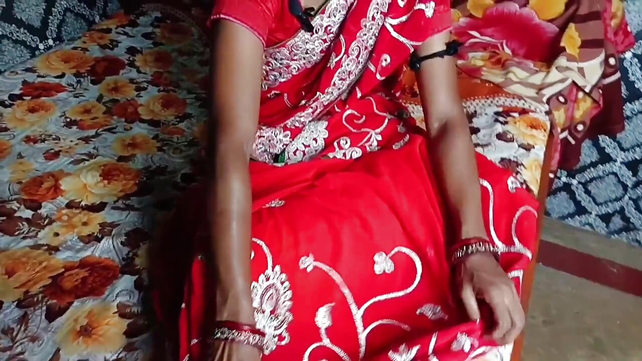 My Friend's Wife Came Over; She Was Wearing a Red Saree and a Red Panty-and-bra Set. I Lubed Her up and Pounded Her Hard