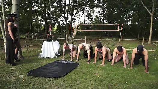 Piss Drinking Male Sex Slaves Whipping by Mistress