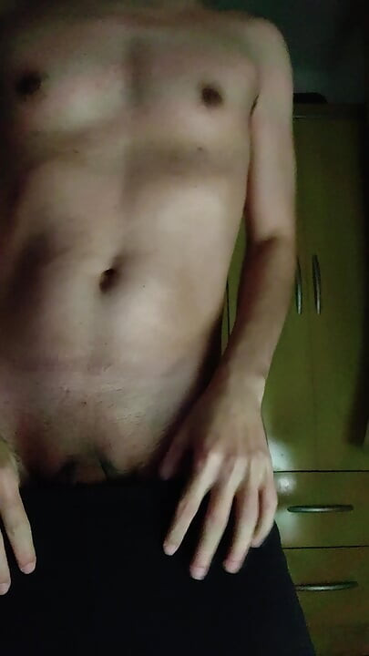 I waited for mom to go to the bedroom to strip you