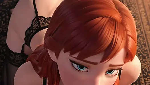 Anna aus Frozen 3D cartoon sexanimation