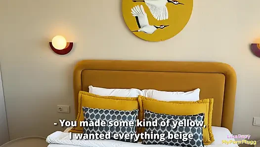 "YOU CAN USE MY PUSSY AS AN APOLOGY! Interior designer offered to fuck herself for the ruined apartment and she even liked it!
