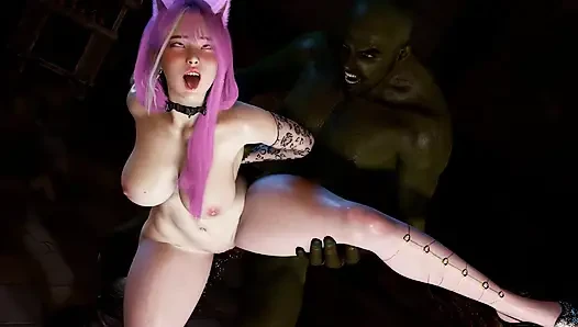 3D bBW koreanische schlampe betrügt mit bbc
