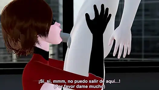 Elastigirl in meinem büro will untreue sein - 3D-animation