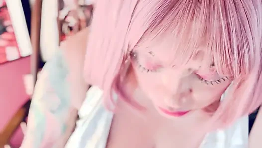 Just A Quick Cigarette With Space Girl Tina Snua - OME OMI Snap Inhales Drifting Smoke Smoking