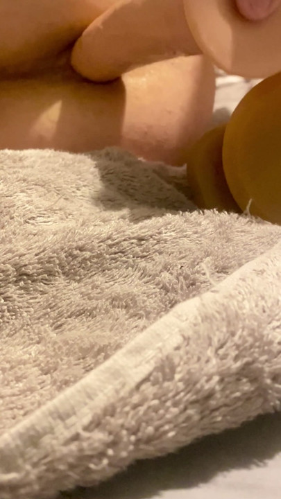 Taking it deeper than ever before and I love it in my slutty ass , next I need a bigger dildo and try a real cock | Clip 1