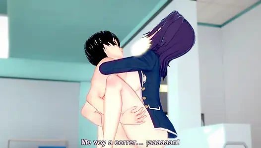 Schoolgirl +18 fucking a guy until she orgasms several times - hentai