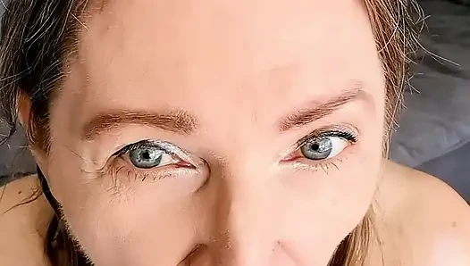Mature cougar with huge tits seduce you and suck your cock POV