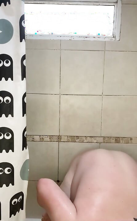 Shaving my balls and playing with my cock