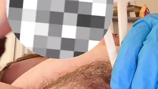 Piercing my pussy for daddy