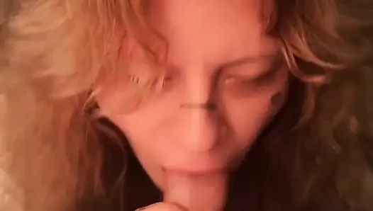 Wife Deepthroating Me and Getting Her Pussy Destroyed