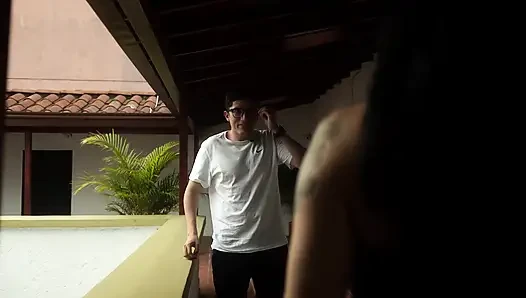 I FUCK MY GOTHIC NEIGHBOR'S HUGE ASS AND I COME ON HER TIGHT ASS