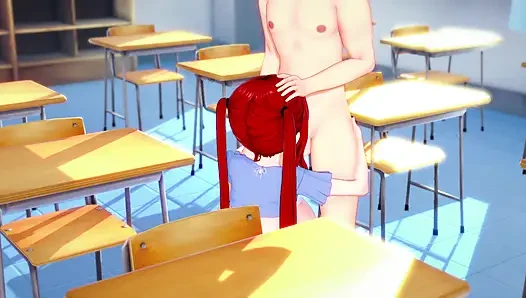 Heiße hentai-schulmädchen, zwei szenen +18