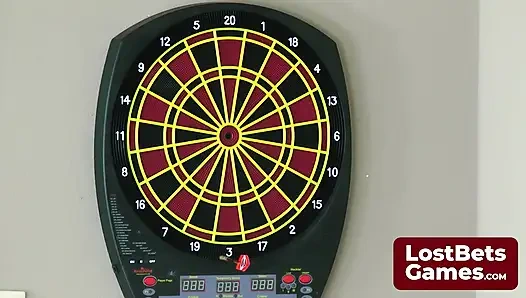 With a tattoo of comedy and tragedy masks they play Strip Darts