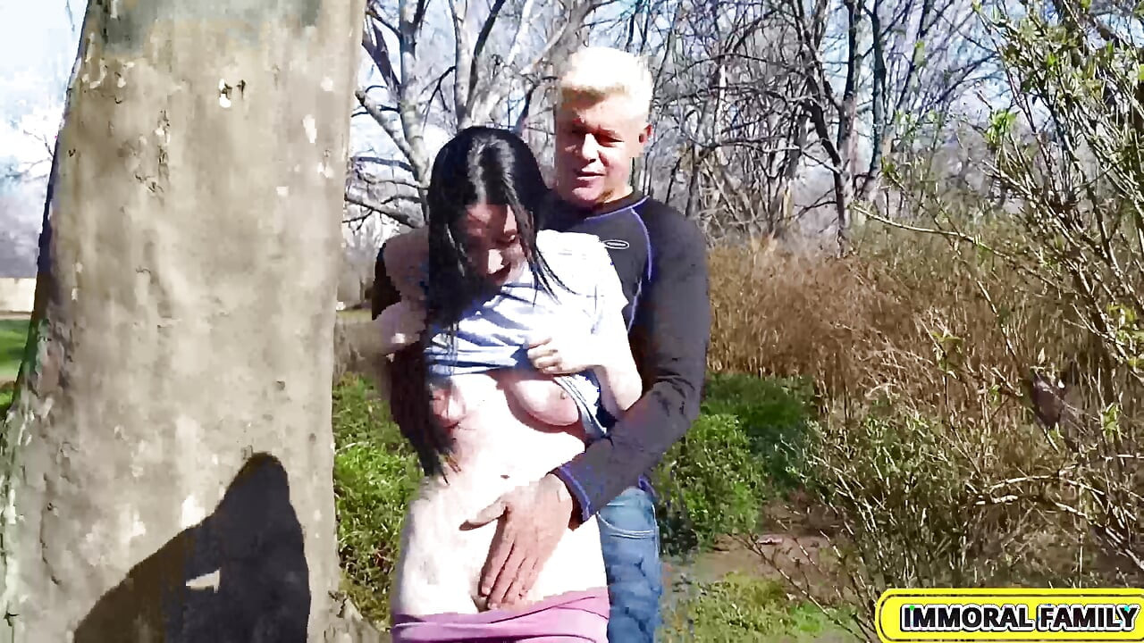 Big Natural Tits Bitch Didi Zerati Fucked in Public Park and Eats Man Ass
