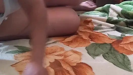 Once inside, the man is happy