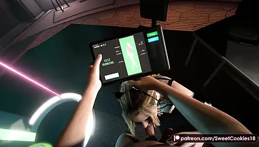 Blonde Android Gives Messy Blowjob Before Hard Fucking