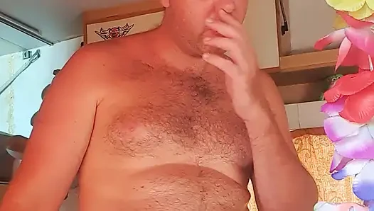Nude boy in morning