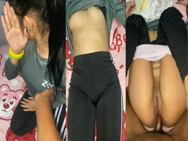 病毒少女直接从她哥哥的气下从学校回家